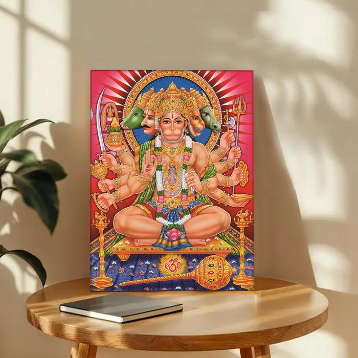 Spiritual Stretched Canvas Pooja room Temple Wall Art Print Painting on Stretched-Canvas (30x41 CM)