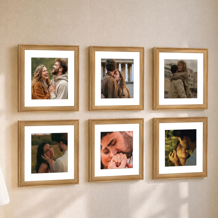 Premium White Photo Frame Set of 6 for Living Room | Classic Wooden Picture Frames for Photos, Artwork & Kids Room | Wall Décor (8x10 Inch)