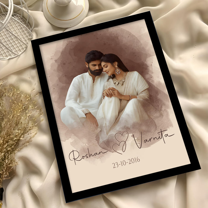 Customized Gifts for Couple Anniversary Photo Frame Personalized Valentine Gift for Couple, Husband, Wife and Anniversary (8x12 Inch)