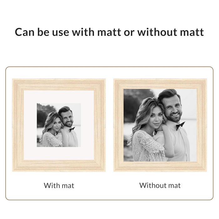 Art Street Set of 4 Individual Couple Photo Frame/Wall Hanging for Home Décor - (White, Size 8x8 Inch)