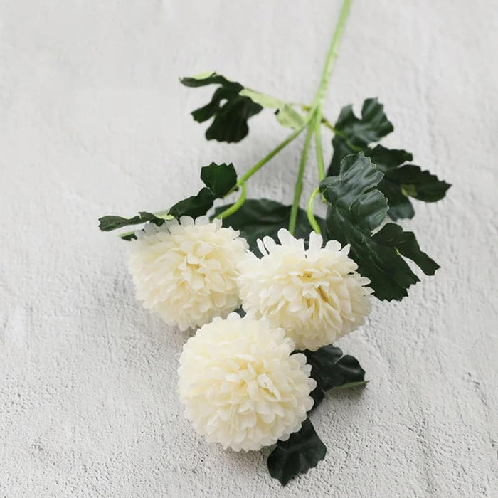 Art Street Artificial Flower Bunch| Silk White Hydrangea Flower for Home|