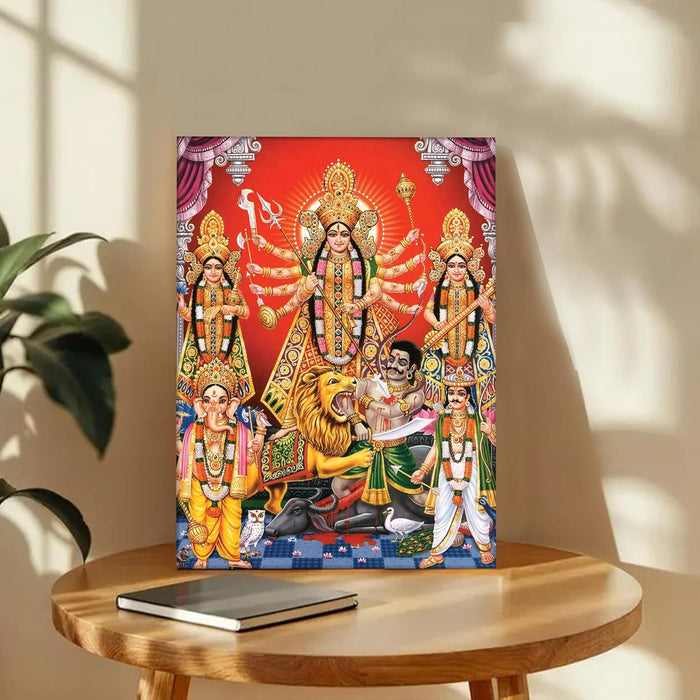 Spiritual Stretched Canvas Pooja room Temple Wall Art Print Painting on Stretched-Canvas (30x41 CM)