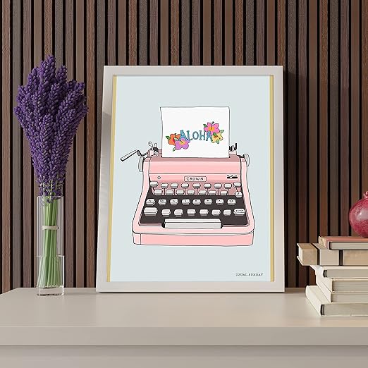Art Street Aloha Typewriter Poster Art Prints Quote Poster For Room Decoration (Set Of 1, 13x17 Inch)