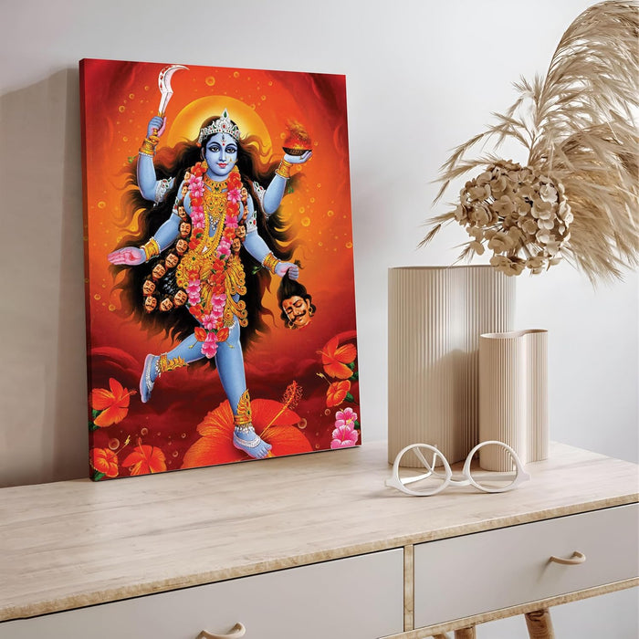 Spiritual Stretched Canvas Pooja room Temple Wall Art Print Painting on Stretched-Canvas (30x41 CM)