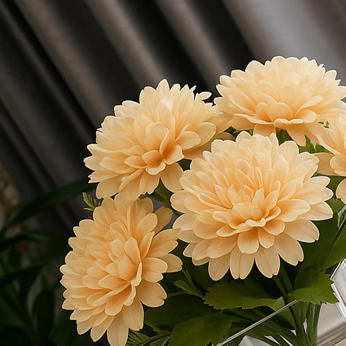 Art Street Artificial Flower Bunch| Silk Peach Hydrangea Flower for Home|