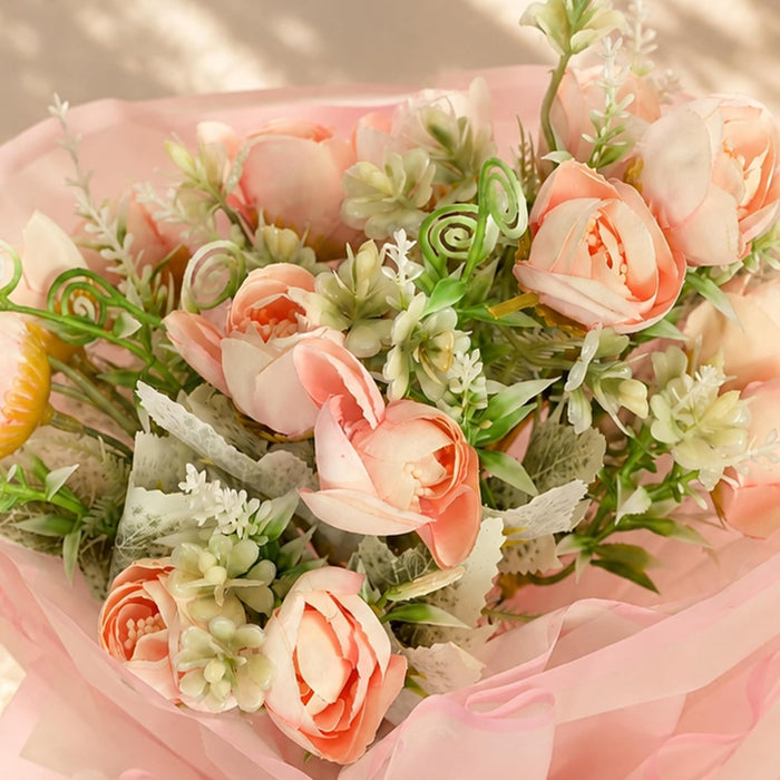 Art Street Artificial Pink Rose Flower Bouquet