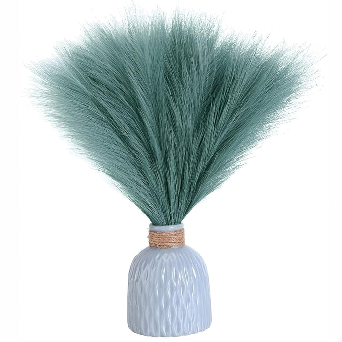 Artificial Pampas Grass for Decoration, Pink Blush Faux, Non-Shedding Feather Grass Pack of 4 | Gradient Pampas Grass | (18 Inch)