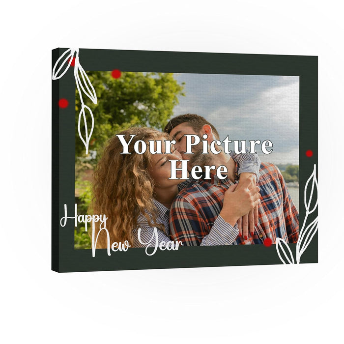 SNAP ART Personalized Photo Happy New Year to Canvas Wall Art Print - Customize Your Photo Upload On Canvas - 10x12 Inches