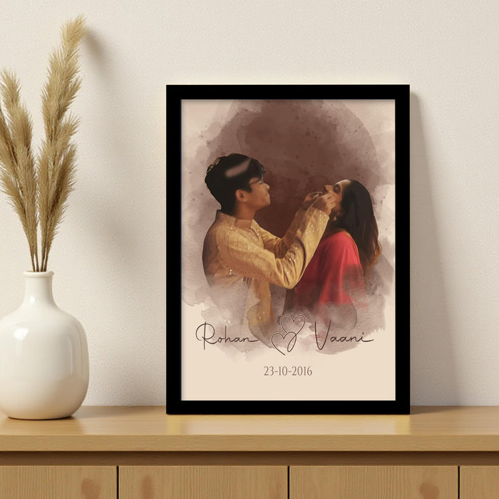 Customized Gifts for Couple Anniversary Photo Frame Personalized Valentine Gift for Couple, Husband, Wife and Anniversary (8x12 Inch)