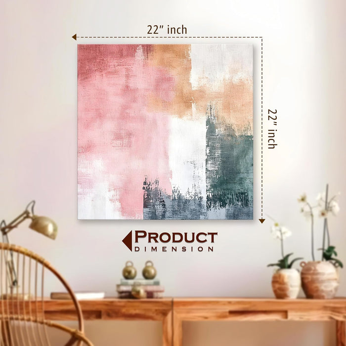 Multicolor Abstract Canvas Wall Art Painting – Pink Black White Gallery Wrap Canvas Painting Wall Décor.