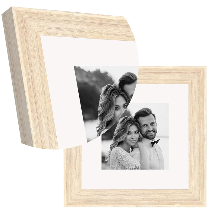 Art Street Set of 4 Individual Couple Photo Frame/Wall Hanging for Home Décor - (White, Size 8x8 Inch)