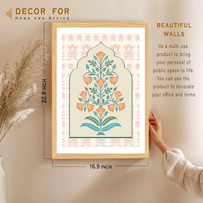 Floral Art Print, Wall Decorative Art Prints Framed Painting (17x23 Inch)