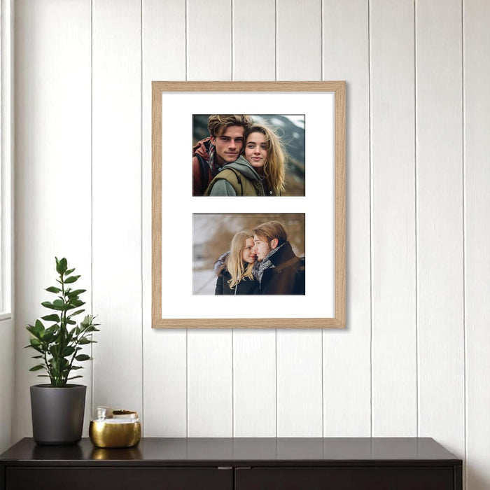 Photo Frame Collage 13x18 cm Photos Display 2 Openings Wall Mounting Photo-Frame (31x39 cm)