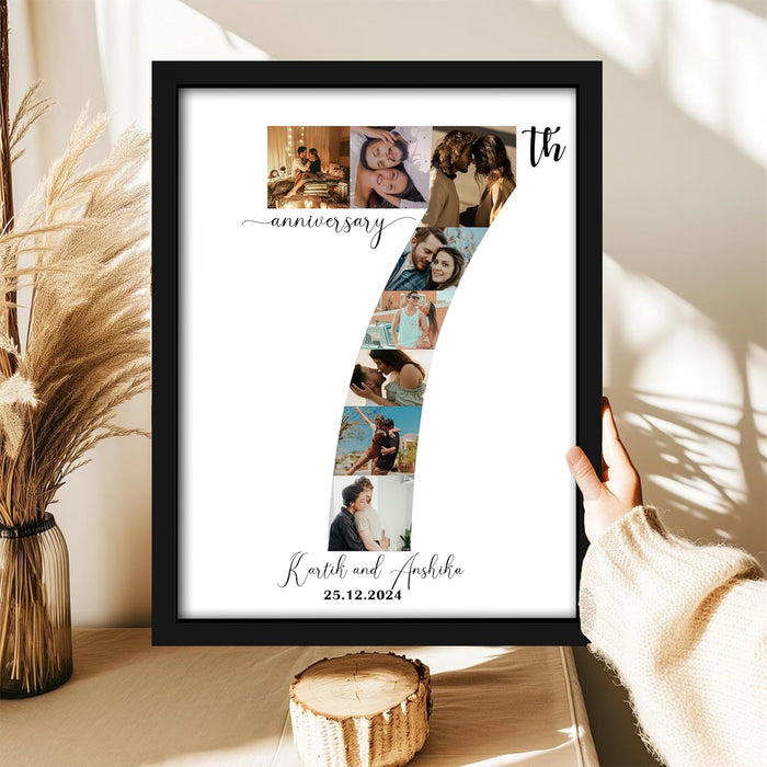 Customized and Personalize Anniversary Gift with Date for the special people in your life | Anniversary Customized Photo with Frame (13x18 Inch)
