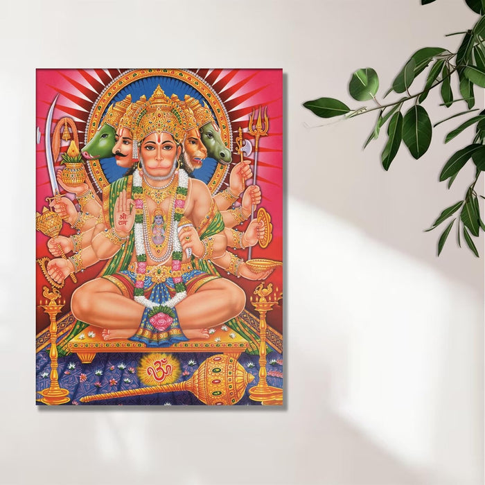 Spiritual Stretched Canvas Pooja room Temple Wall Art Print Painting on Stretched-Canvas (30x41 CM)