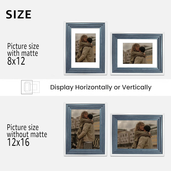 Premium White Photo Frame Set of 6 for Living Room | Classic Wooden Picture Frames for Photos, Artwork & Kids Room | Wall Décor (8x10 Inch)