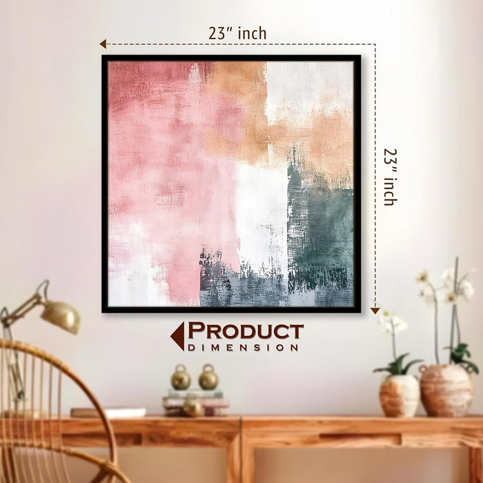 Multicolor Abstract Canvas Wall Art Painting – Pink Black White Gallery Wrap Canvas Painting Wall Décor.