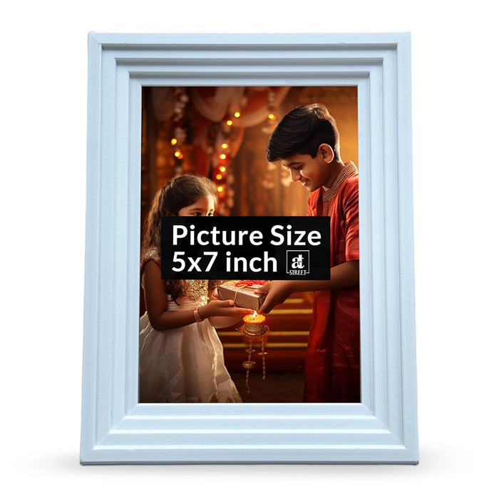 Art Street Premium 3D Table Top Photo Frame & Rakhi Gift Combo,Picture Frames For Home Décor, Office Desk, Bedroom & Living Room (White, Size 5x7 inch) Rakshabandhan Gift Set