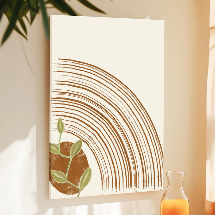 Abstract Rainbow theme Stretched Canvas Wall Art Modern Boho Illustration Painting for Home & Office Wall Decor, (16x22 Inch)