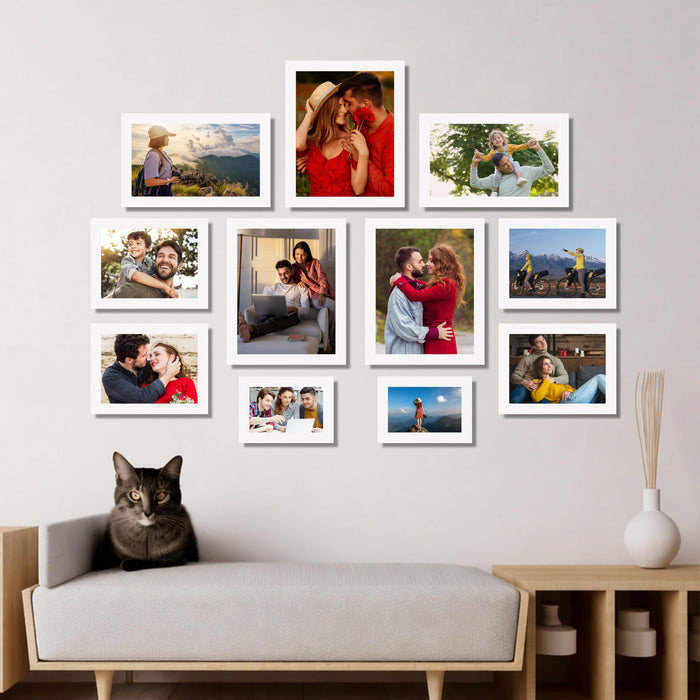 Art Street Family Photo Frame Set of 11 for Wall Decor, Wooden Finish Collage Picture Frames for Living Room, Bedroom, Multi-Size Wall Hanging (2 Sets 4x6, 4 Set 6x8, 3 Set 8x10, 2 Set 6x10 Inch)