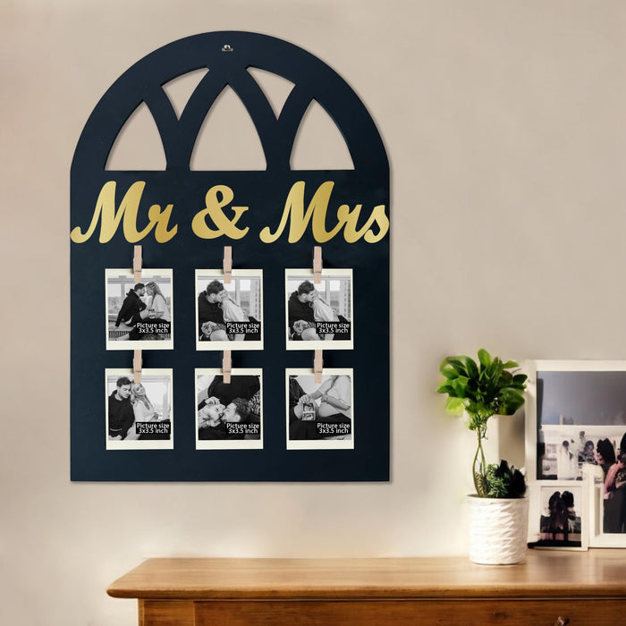 MDF Photo Frame in Window Style with Golden Acrylic Plaque for Home décor (Size - 12x16 Inch)