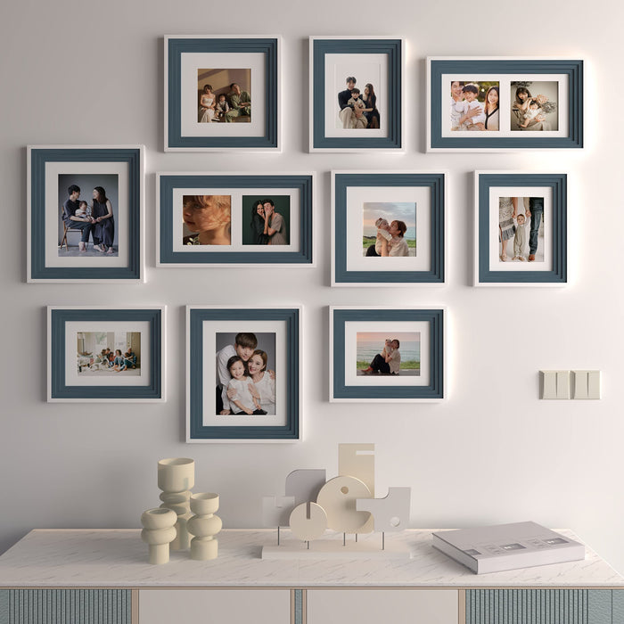 Set of 10 Allure Premium 3D Photo Frame for Living Room, Home & Office Décor, (Size 6x8, 6x10, 8x8, 8x10 Inches)