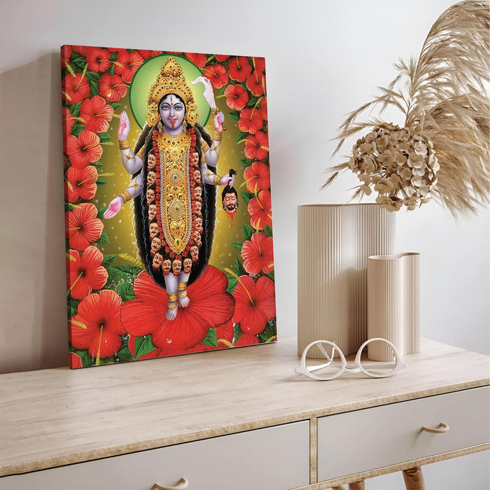 Spiritual Stretched Canvas Pooja room Temple Wall Art Print Painting on Stretched-Canvas (30x41 CM)