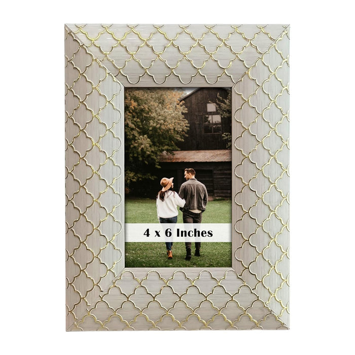 Photo Frame for Tabletop | Plexiglass, Frame for Home and Office Decoration (White, 4x6 Inch)