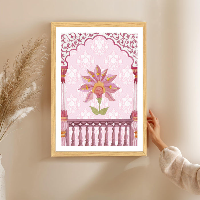 Mughal Floral Art Print, Classic Design to Elevate, Wall Decorative Art Prints (17x23 Inch)