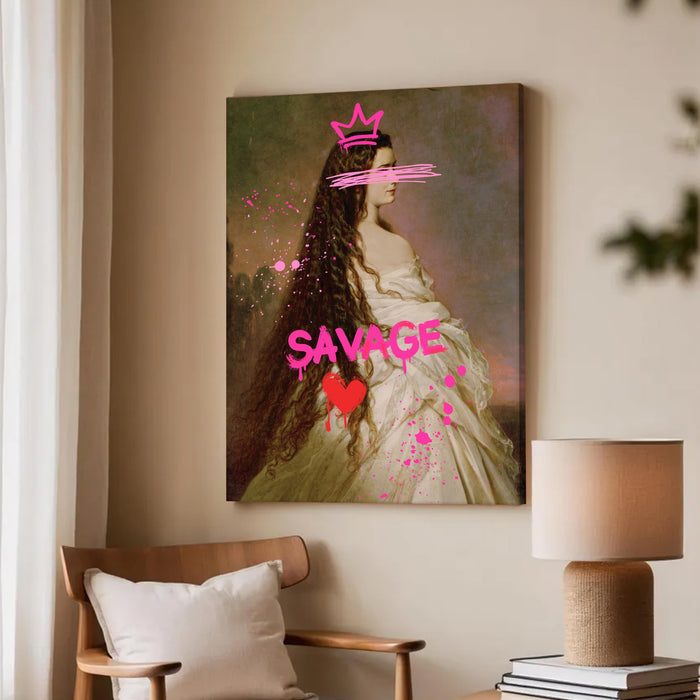 Savage Canvas Painting Feminist, Motivational Poster, Feminist gifts (16x22 Inch)