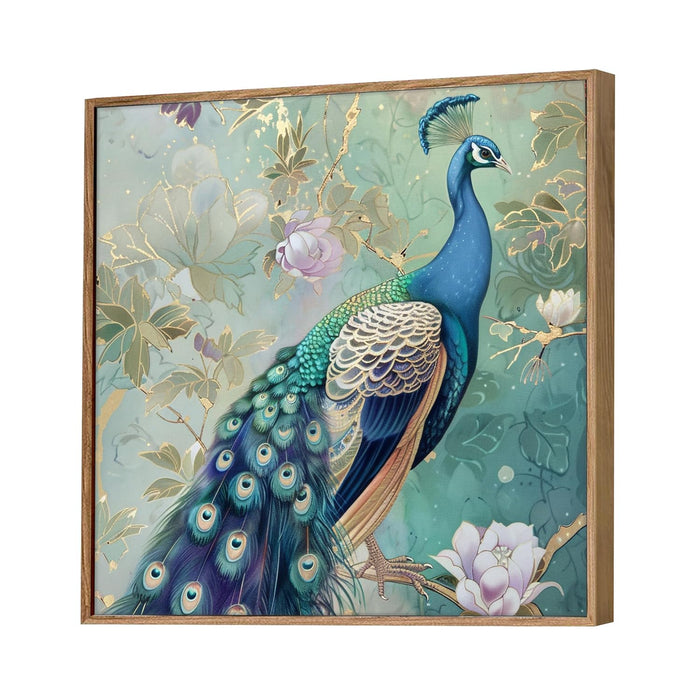 Large Peacock Framed Canvas Painting Wall Painting, Decorative Modern Paintings