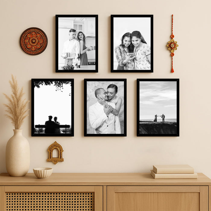 Art Street Photo Frame For Wall Set of 5 Black Picture Frame For Home and Office Decoration, Size -(Size -12x16 Inches)