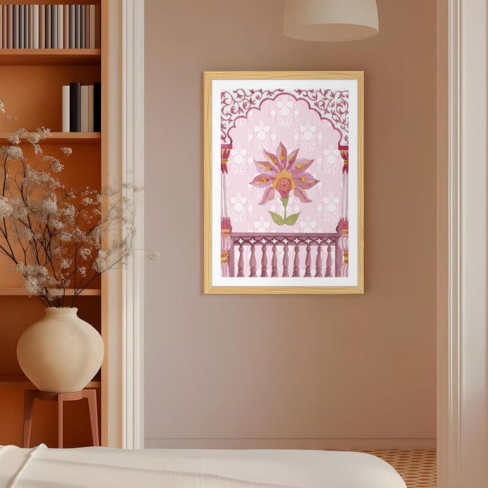 Mughal Floral Art Print, Classic Design to Elevate, Wall Decorative Art Prints (17x23 Inch)