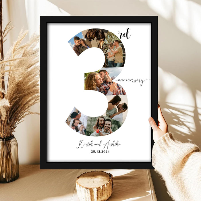 Customized and Personalize Anniversary Gift with Date for the special people in your life | Anniversary Customized Photo with Frame (13x18 Inch)