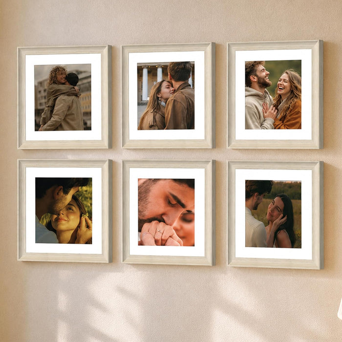 Premium White Photo Frame Set of 6 for Living Room | Classic Wooden Picture Frames for Photos, Artwork & Kids Room | Wall Décor (8x10 Inch)