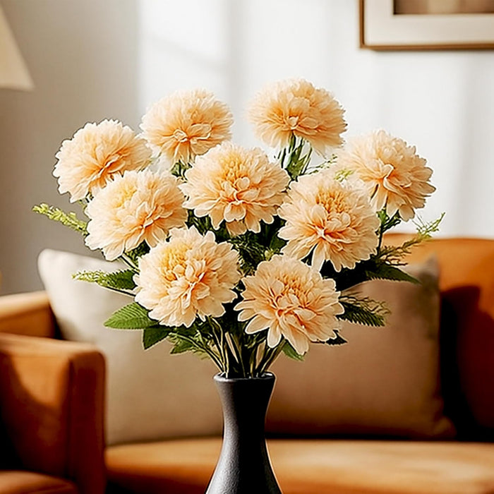 Art Street Artificial Flower Bunch| Silk Peach Hydrangea Flower for Home|