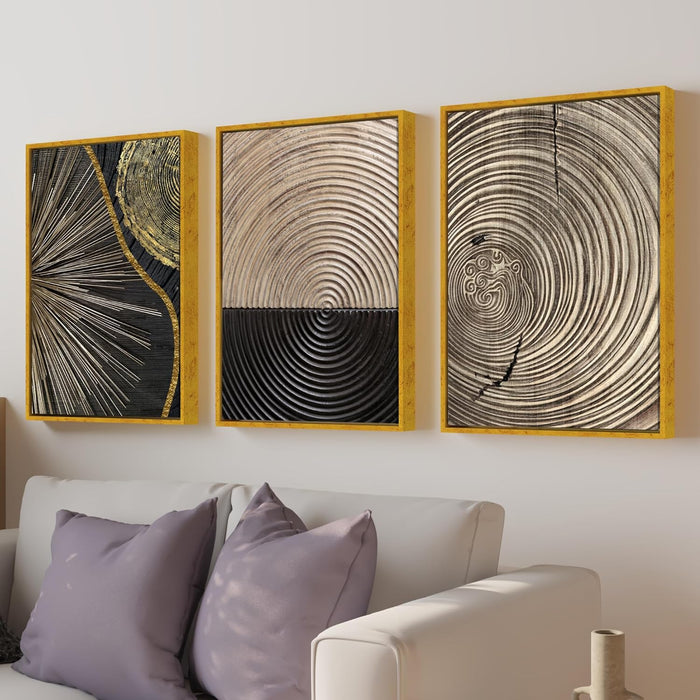 Blue Australian Canvas Painting For Home Décor (17x23 Inch, Set Of 3)