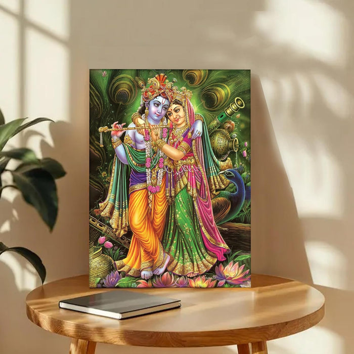 Spiritual Stretched Canvas Pooja room Temple Wall Art Print Painting on Stretched-Canvas (30x41 CM)
