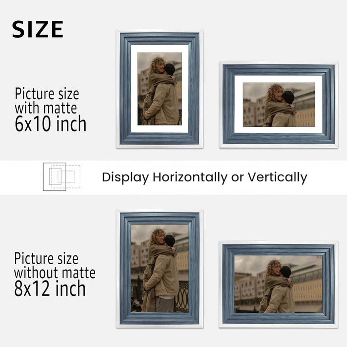 Wooden Cave Design Photo Frame Set of 9 | Black Picture Frames for Photos, Artwork & Certificates | Wall Décor for Living Room & Home (11x14 Inch)