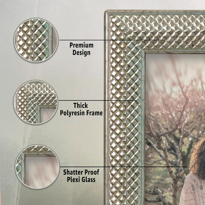 Photo Frame for Table, Plexi Glass, Engineered Wood Photo Frame.
