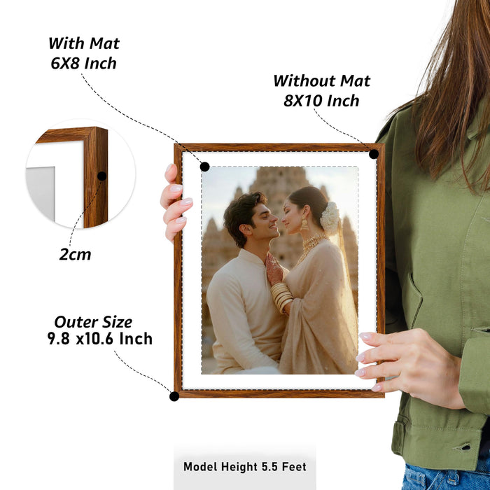 Art Street Premium Photo Frame for living room, Classic Aesthetic Design Photo Frames for Photograph, Art Work, Kids Room Set of 9 (8x8 Inch, Brown)