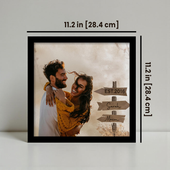 Customized Gifts for Couple Anniversary Photo Frame Personalized Valentine Gift for Couple, Wife, Husband and Anniversary (11x11 Inch)