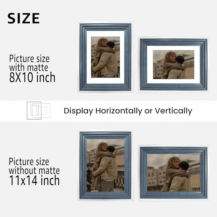 Wooden Cave Design Photo Frame Set of 9 | Black Picture Frames for Photos, Artwork & Certificates | Wall Décor for Living Room & Home (11x14 Inch)