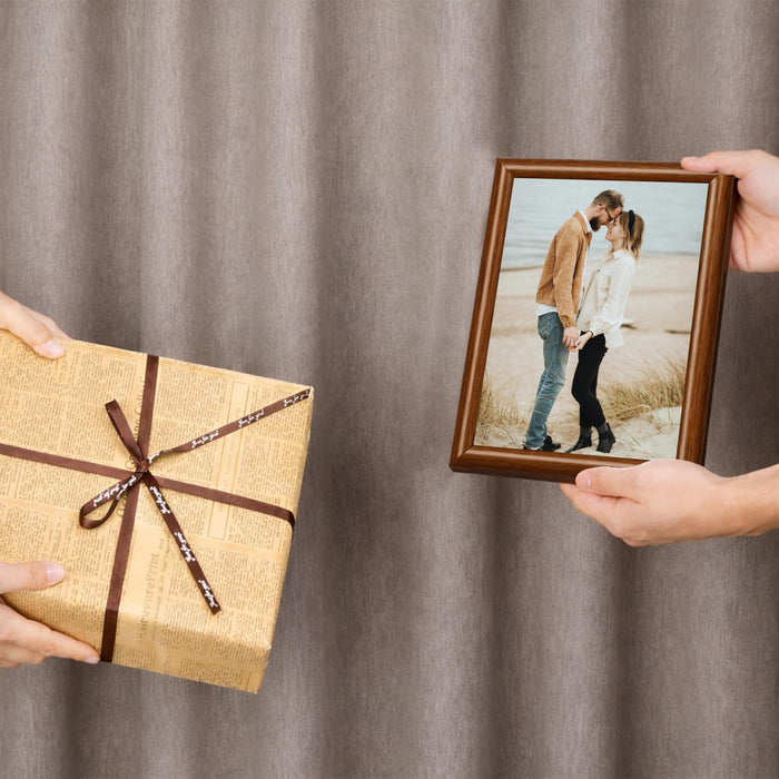 Art Street Picture Photo Frame Set of 6 for Bedroom, Tabletop Frames with Stand, Photo Frames for Couples, Weddings, Home Decor, Portrait or Landscape Display (Brown,6x8 Inch)