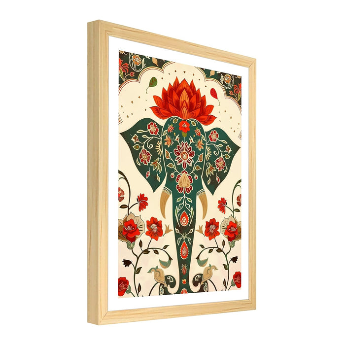 Elephant Decorative Wall Art Print, Wall Decorative Art Prints Framed Painting (17x23 Inch)