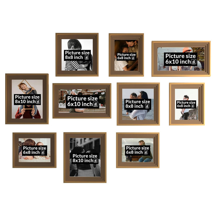 Collage Photo Frame Set of 13 | Multi-Size Gallery Wall Picture Frames for Family Photos | Modern Wall Décor for Living Room, Bedroom & Home Decoration