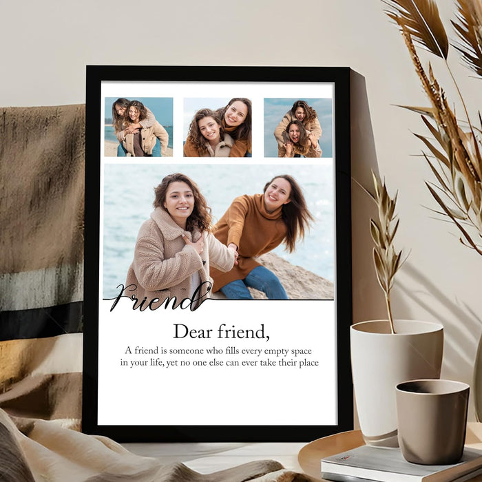 Personalized Best Friend Wall Photo Print, Photo Upload Customized Photo Frame. (Friendship Day  Special)