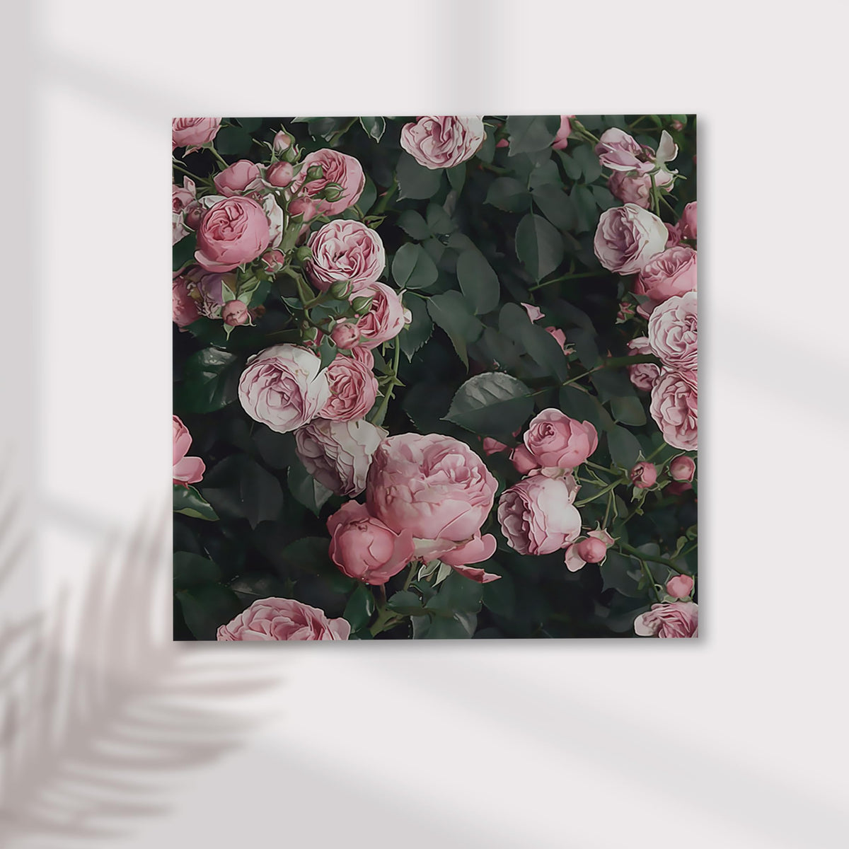 Pink Rose Flower Wall Art Print, Large Decorative Canvas Modern Art Pa ...