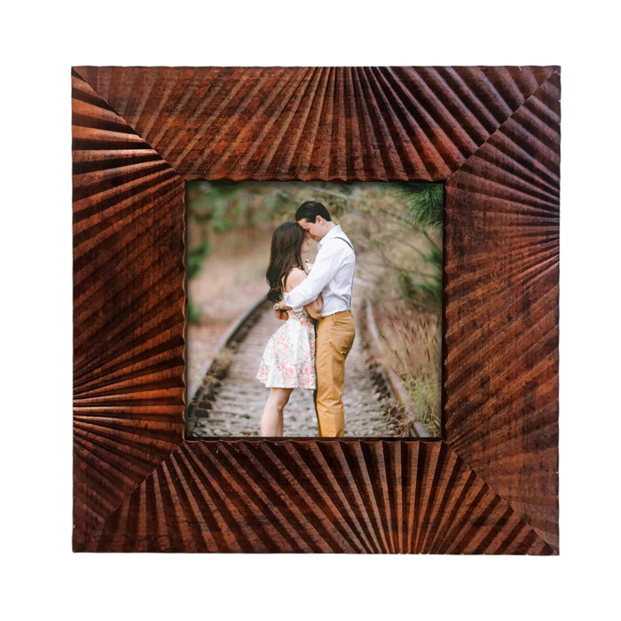 Photo Frame for Tabletop | Plexiglass, Frame for Home and Office Decoration (Brown, 5x5 Inch)