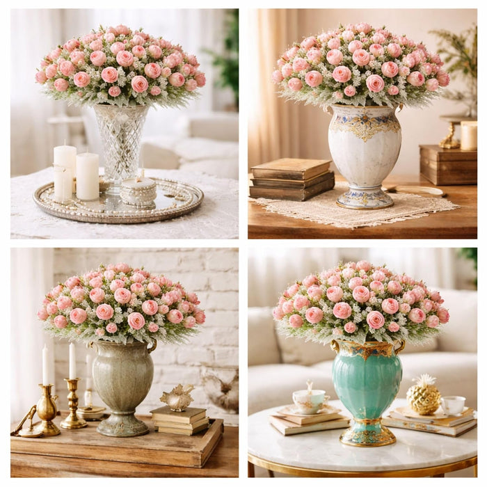 Art Street Artificial Pink Rose Flowers Bunch